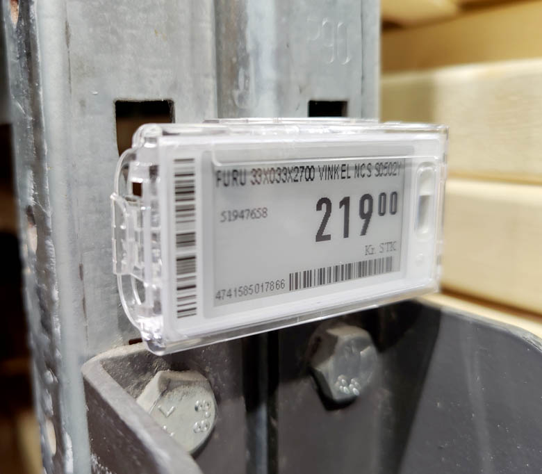Brikkeholder med magnet for Pricer elektronisk prismerking.
