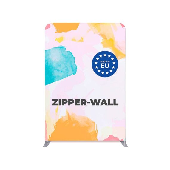 Zipper-vegg Basic fra Display. Produsert i EU.