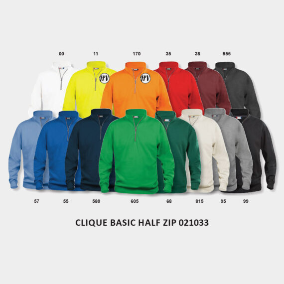 Clique Basic Half Zip sweatshirt genser for profilering.