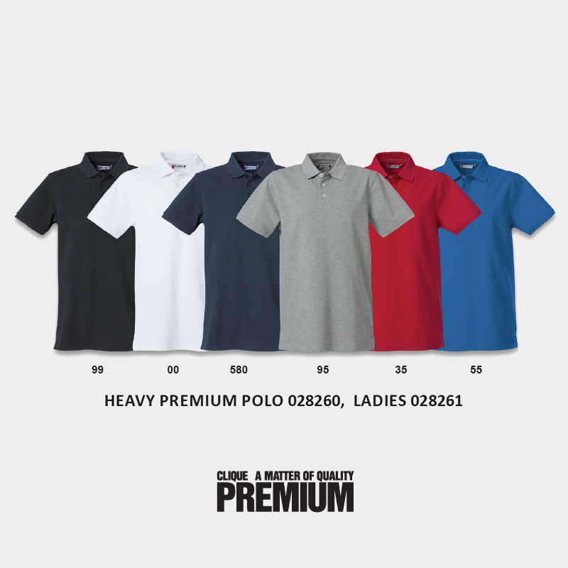Heavy Premium Polo pique skjorte for profilering.