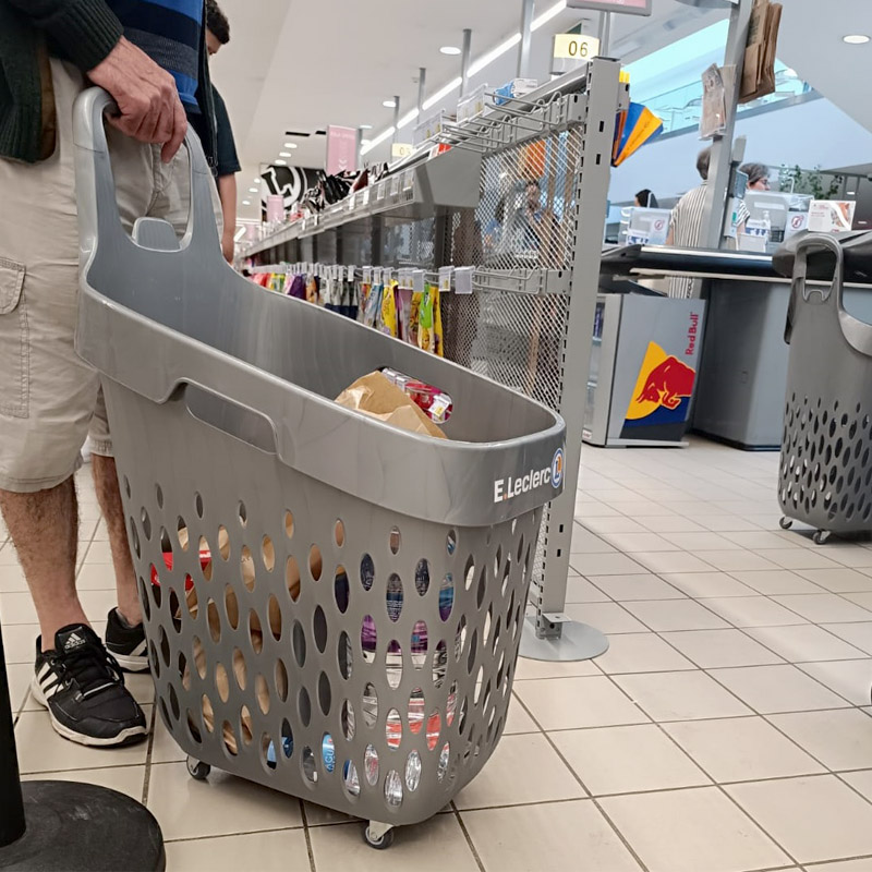 Handlevogn for store varehus og små butikker med smale handlegater –GenEvolution