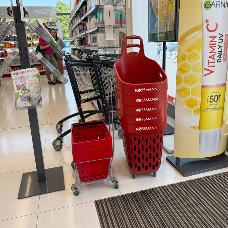 Handlevogn for store varehus og små butikker med smale handlegater –GenEvolution