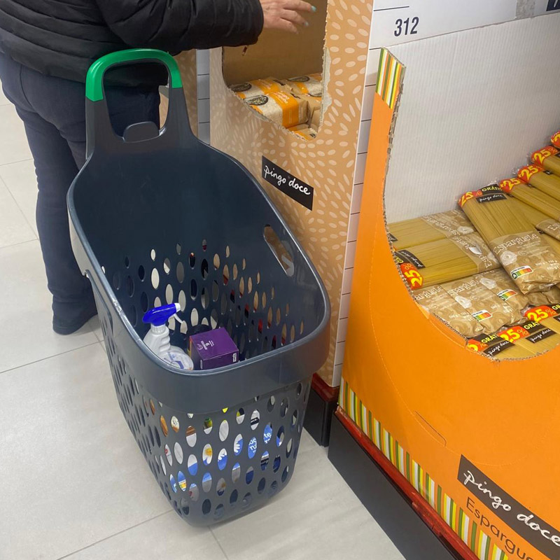Handlevogn for store varehus og små butikker med smale handlegater –GenEvolution