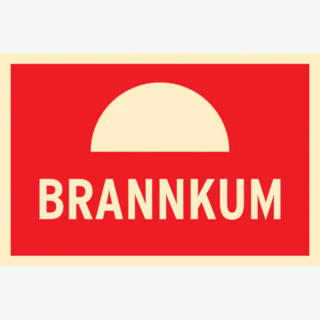 Brannskilt Brannkum