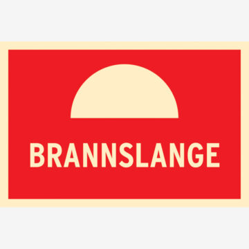 Brannskilt Brannslange
