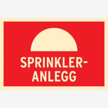 Brannskilt Sprinkleranlegg