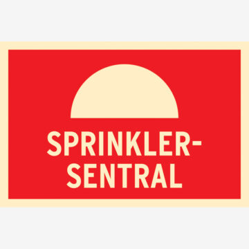 Brannskilt Sprinklersentral