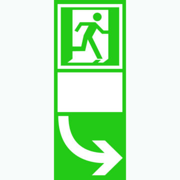 Rømningskilt Dørhåndtak til høyre