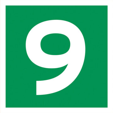 Rømningskilt Etasje 9