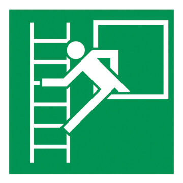 Rømningskilt Rømningsvei evakueringsvindu