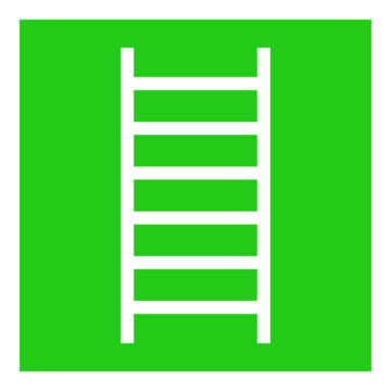 Rømningskilt Rømningsvei stige