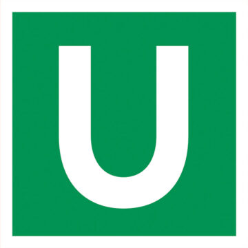 Rømningskilt Etasje U