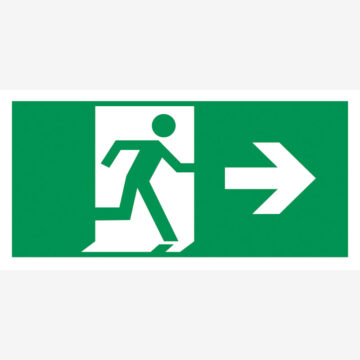 Rømningskilt Nødutgang pil høyre