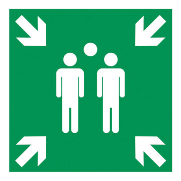 Rømningskilt Møteplass