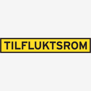 Rømningskilt Tilfluktsrom