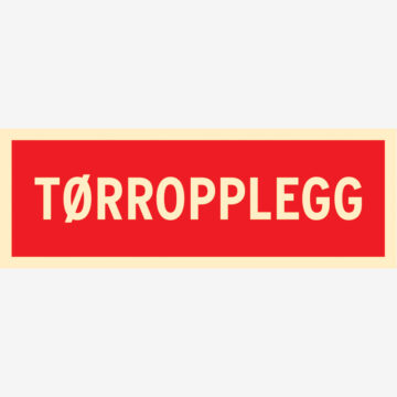 Brannskilt Tørropplegg